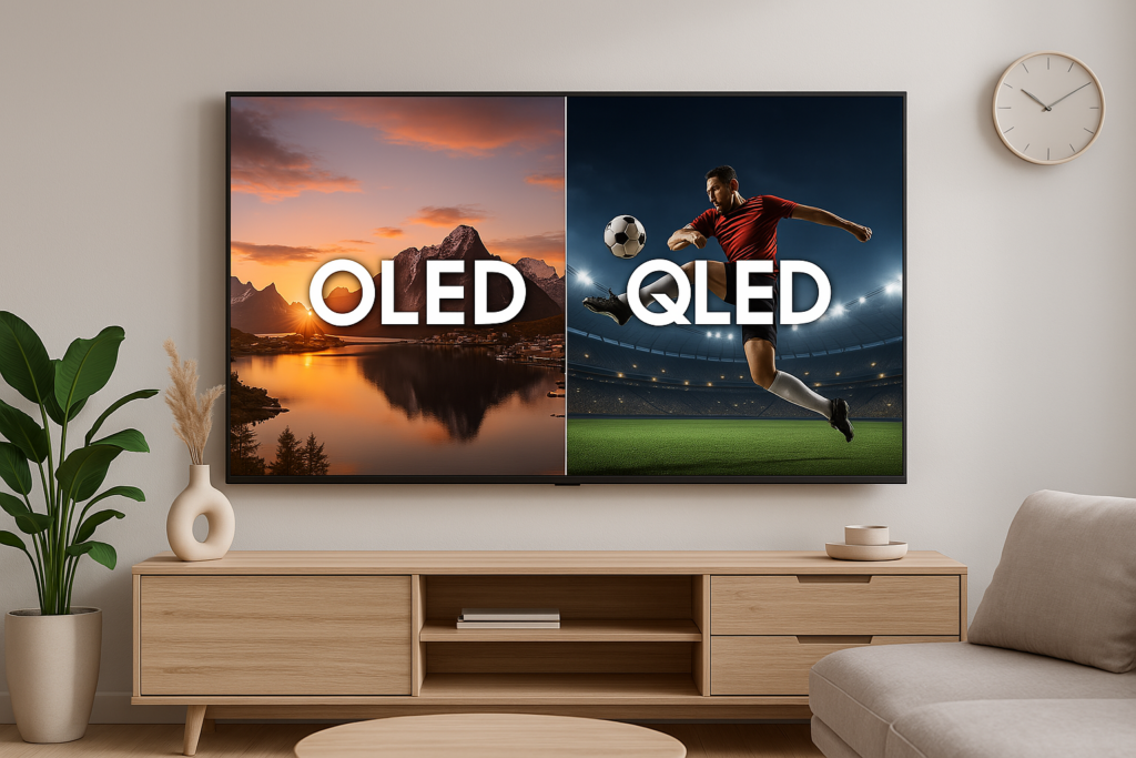 TV comparison QLED vs OLED